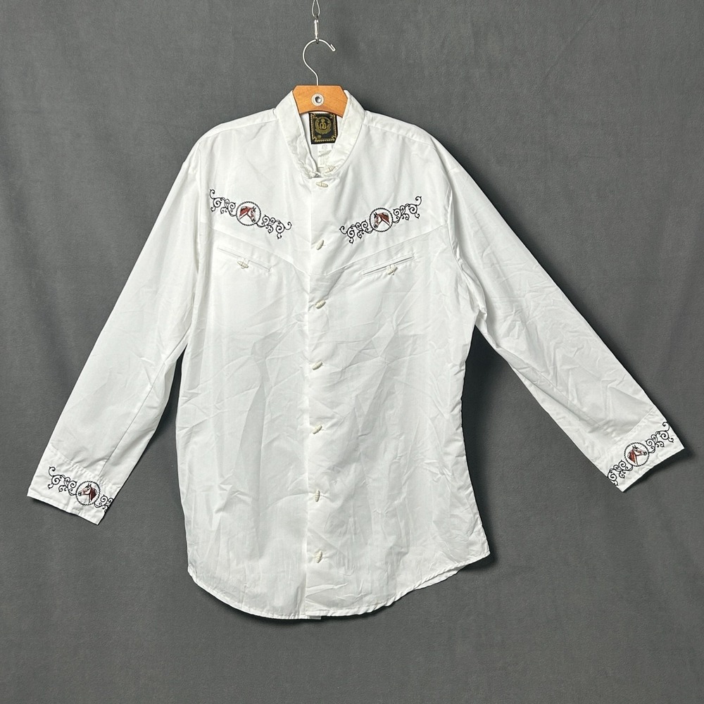 Espuela De Oro Mexican Charro Western Shirt Mens 3XL Embroidered Horse‎ Vaquero